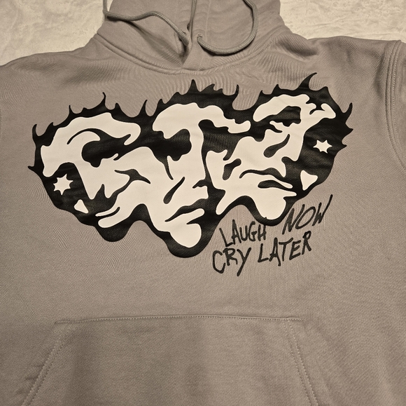Asaali "Laugh Now Cry Later" Hoodi Sweater Color Grey Size XS - Picture 12 of 12